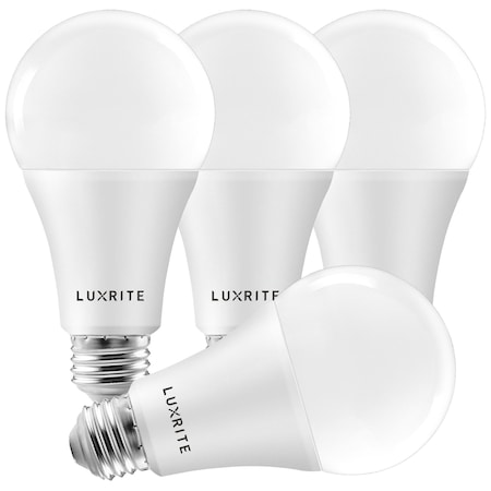 Luxrite A21 LED Light Bulbs 22W (150W Equivalent) 2550LM 4000K Cool White Dimmable E26 Base 4-Pack LR21452-4PK